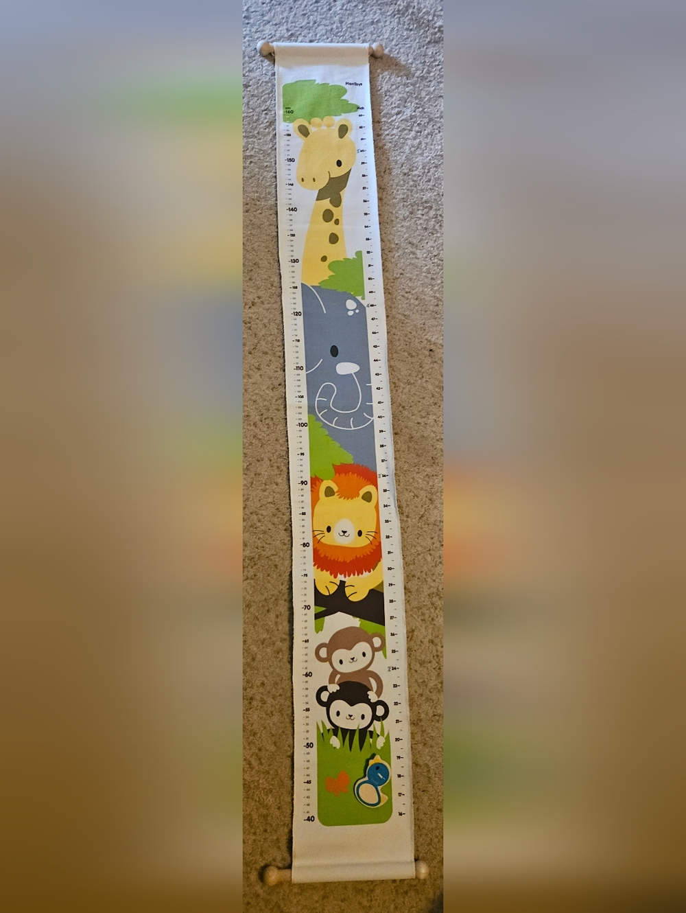Plan Toys Fabric Growth Chart - Yellow & Orange Lion Design